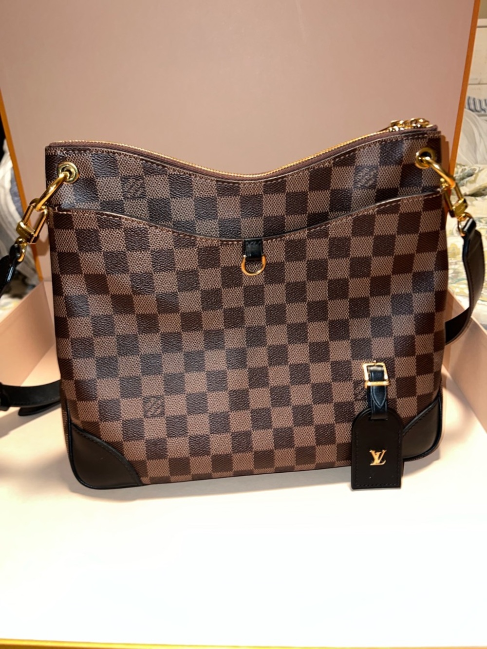 Louis Vuitton Odeon MM Brown Damier Canvas Shoulder Bag